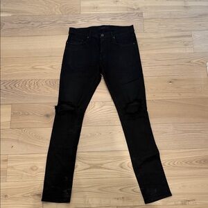 Men's Black Ripped Jeans